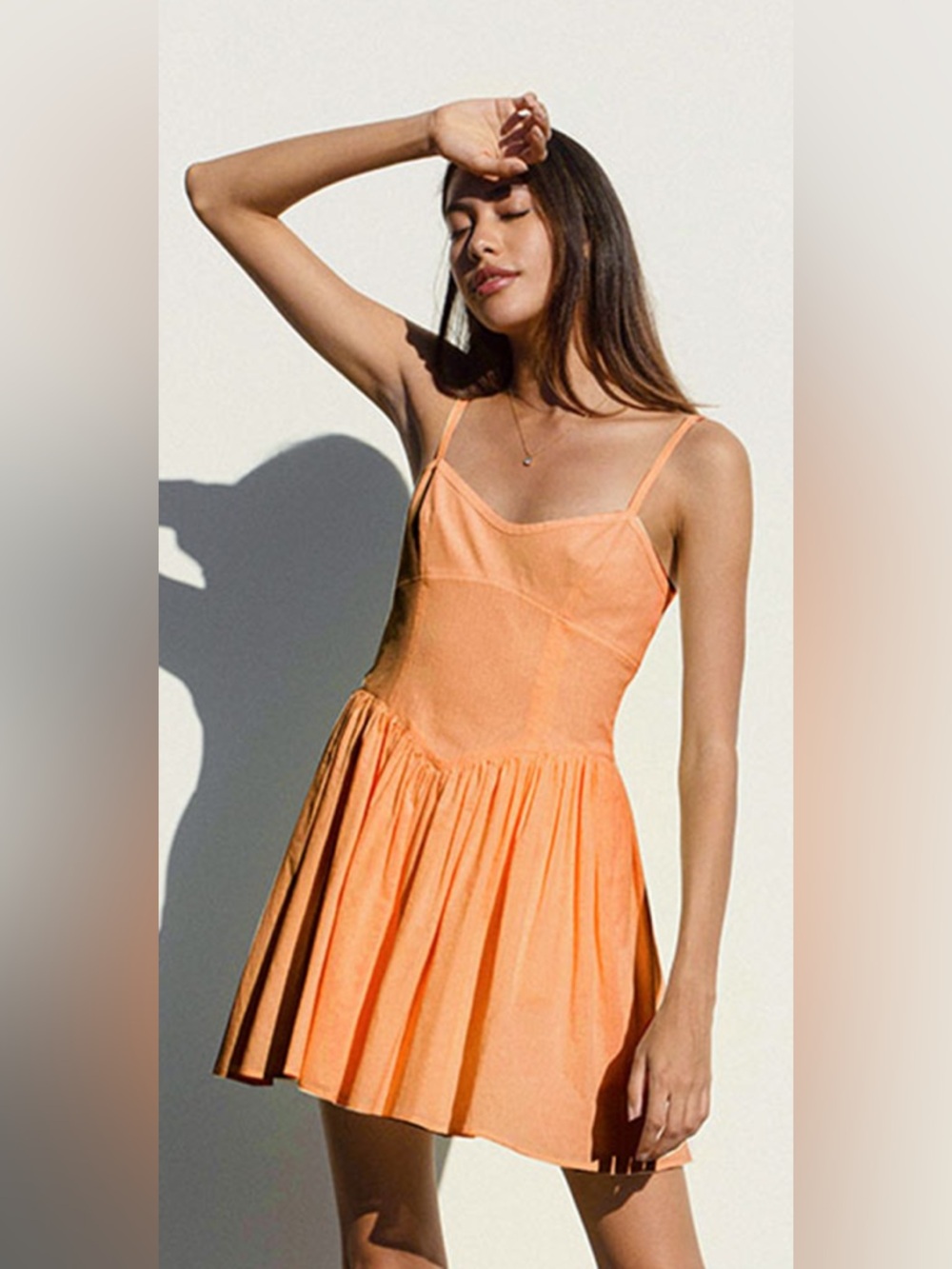 CIAO LUCIA Nadja Dress Apricot Orange Mini Dress Size Medium